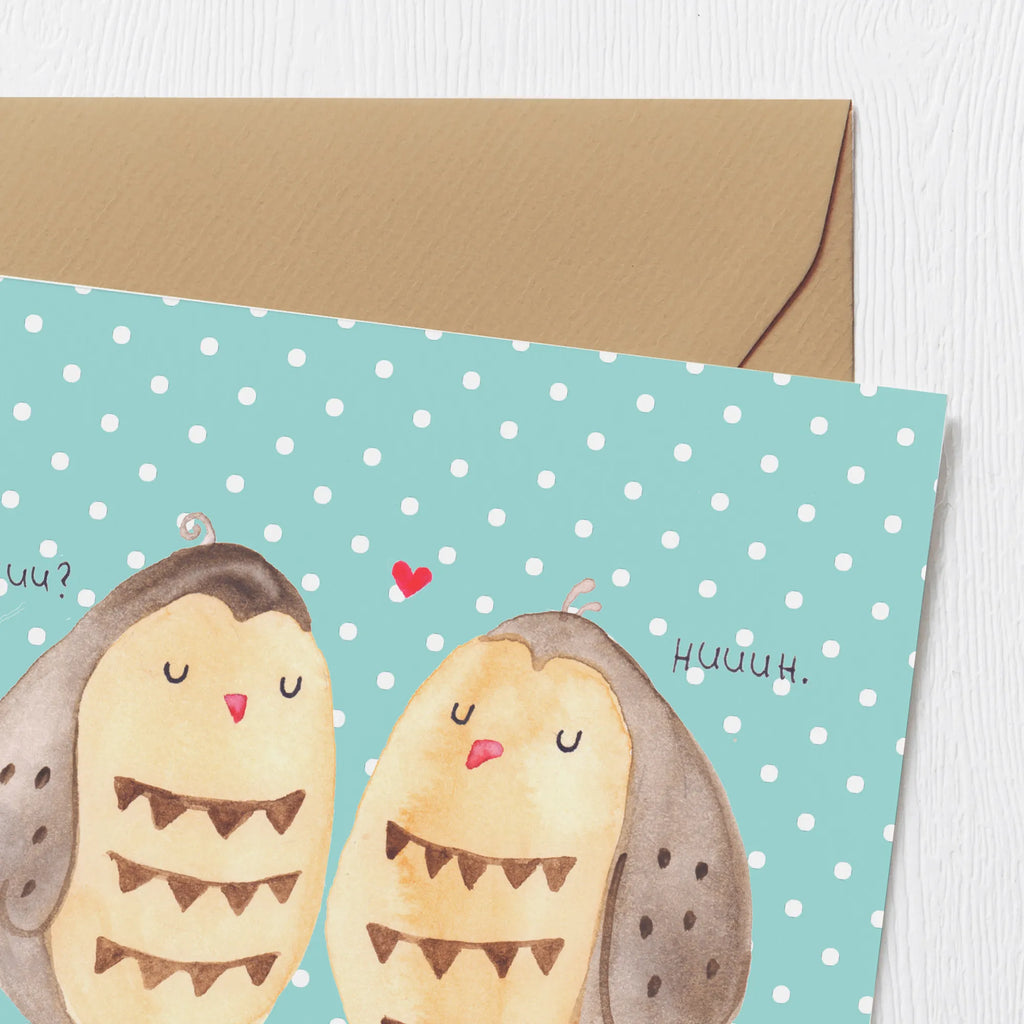 Deluxe Karte Eulen Liebe Geburtstagskarte, Hochzeitskarte, Hochwertige Klappkarte, Grußkarte, Glückwunschkarte, Hochwertige Grußkarte, Einladungskarte, Karte, Klappkarte, Eule, Liebe Spruch, All you need is love, Wortspiel lustig, Eule Deko, Owl, Freund, Hochzeit Spruch, Freundin Geschenk, Liebe