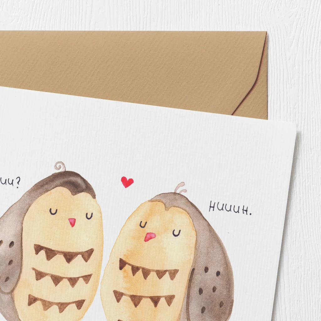 Deluxe Karte Eulen Liebe Geburtstagskarte, Hochzeitskarte, Hochwertige Klappkarte, Grußkarte, Glückwunschkarte, Hochwertige Grußkarte, Einladungskarte, Karte, Klappkarte, Eule, Liebe Spruch, All you need is love, Wortspiel lustig, Eule Deko, Owl, Freund, Hochzeit Spruch, Freundin Geschenk, Liebe