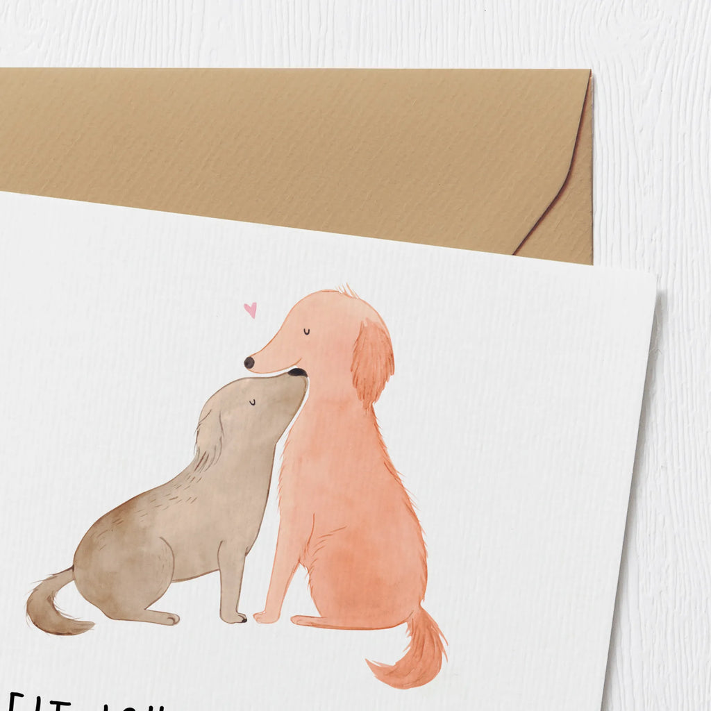 Deluxe Karte Hunde Liebe Klappkarte, Hochwertige Klappkarte, Einladungskarte, Geburtstagskarte, Hochzeitskarte, Karte, Glückwunschkarte, Hochwertige Grußkarte, Grußkarte, Hund, Hundemotiv, Haustier, Hunderasse, Tierliebhaber, Hundebesitzer, Sprüche, Hund. Hunde, Vertrauen, Kuss, Kuscheln, Herz, Liebe