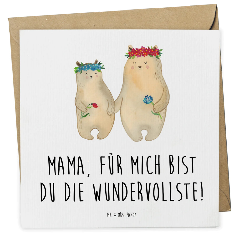 Deluxe Card Bears with flower crown Hochwertige Grußkarte, Einladungskarte, Hochwertige Klappkarte, Hochzeitskarte, Geburtstagskarte, Grußkarte, Karte, Klappkarte, Glückwunschkarte, Familie, Vatertag, Muttertag, Bruder, Schwester, Mama, Papa, Oma, Opa, Tochter, Family, Lieblingsmama, Mami, Vorbild, Lieblingsmensch, Geschenk Mama. Muttertag, Kind, weltbeste Mama, Töchter, Bär, Mutter, Bären, Mutti, Kinder, beste Mutter