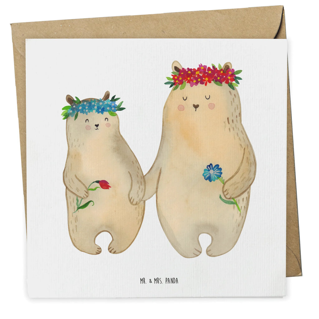 Deluxe Card Bears with flower crown Hochwertige Grußkarte, Einladungskarte, Hochwertige Klappkarte, Hochzeitskarte, Geburtstagskarte, Grußkarte, Karte, Klappkarte, Glückwunschkarte, Familie, Vatertag, Muttertag, Bruder, Schwester, Mama, Papa, Oma, Opa, Tochter, Family, Lieblingsmama, Mami, Vorbild, Lieblingsmensch, Geschenk Mama. Muttertag, Kind, weltbeste Mama, Töchter, Bär, Mutter, Bären, Mutti, Kinder, beste Mutter