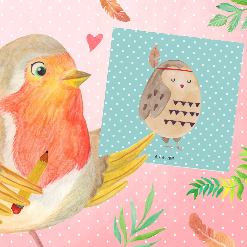 Deluxe Karte Eule Federschmuck Klappkarte, Geburtstagskarte, Einladungskarte, Glückwunschkarte, Hochzeitskarte, Hochwertige Grußkarte, Grußkarte, Hochwertige Klappkarte, Karte, Eule, Eule Deko, Owl, Das Leben ist ein Abenteuer, Federschmuck, Dekoration, Reisespruch