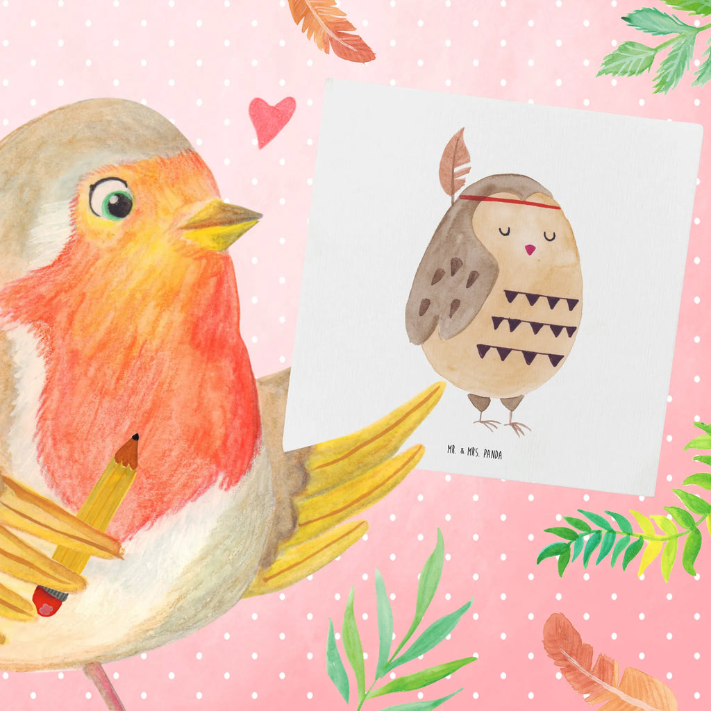 Deluxe Karte Eule Federschmuck Klappkarte, Geburtstagskarte, Einladungskarte, Glückwunschkarte, Hochzeitskarte, Hochwertige Grußkarte, Grußkarte, Hochwertige Klappkarte, Karte, Eule, Eule Deko, Owl, Das Leben ist ein Abenteuer, Federschmuck, Dekoration, Reisespruch