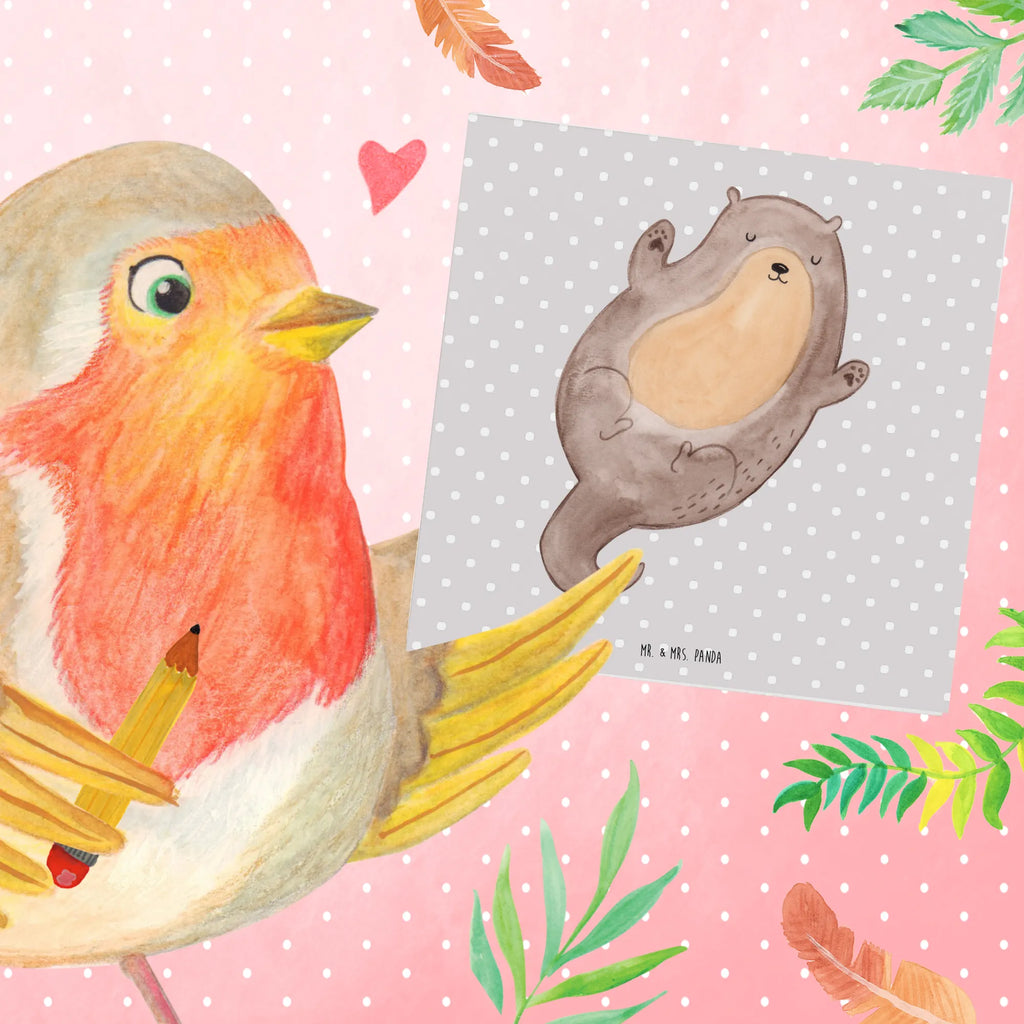 Deluxe Karte Otter Umarmen Karte, Einladungskarte, Hochzeitskarte, Grußkarte, Hochwertige Klappkarte, Hochwertige Grußkarte, Glückwunschkarte, Klappkarte, Geburtstagskarte, Otter, Fischotter, Seeotter, Otter Seeotter See Otter