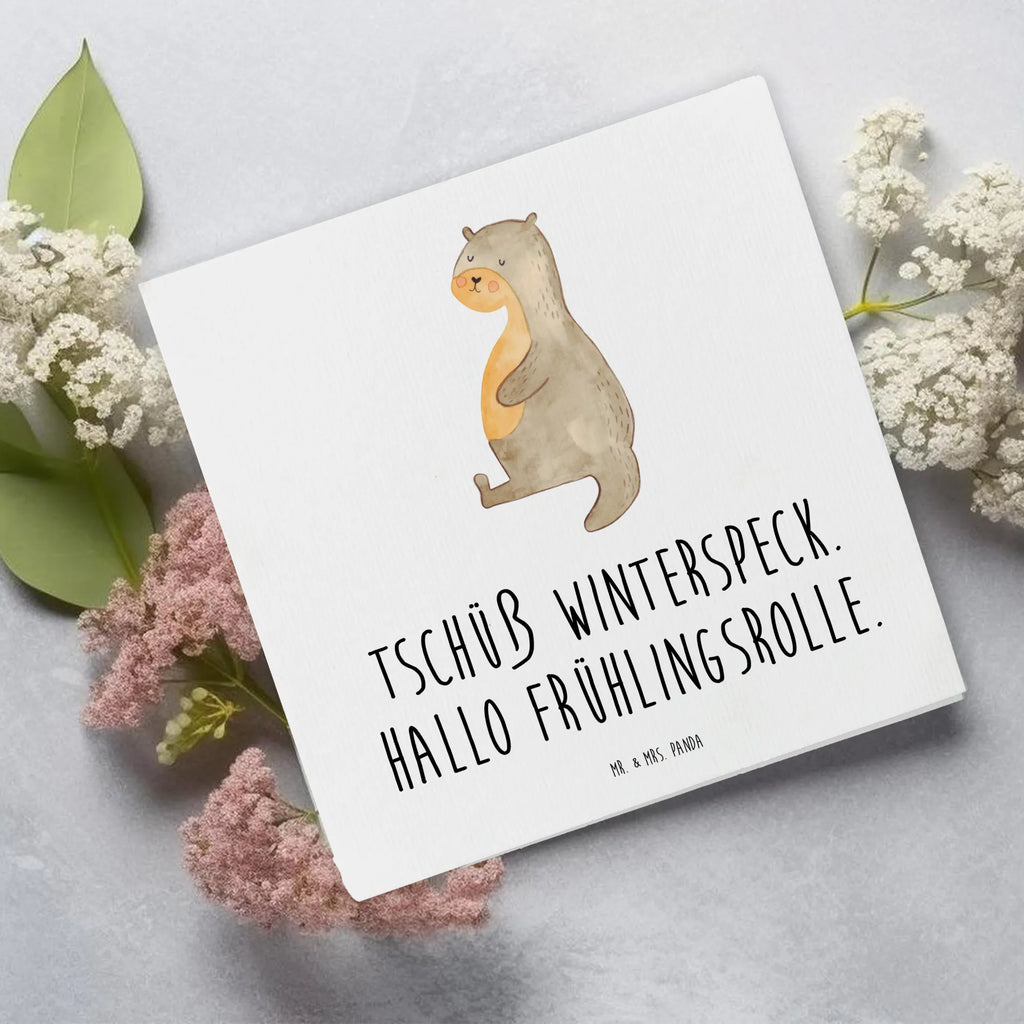 Deluxe Card otter Belly Geburtstagskarte, Glückwunschkarte, Karte, Grußkarte, Klappkarte, Hochzeitskarte, Hochwertige Grußkarte, Hochwertige Klappkarte, Einladungskarte, Otter, Fischotter, Seeotter, Otter Seeotter See Otter