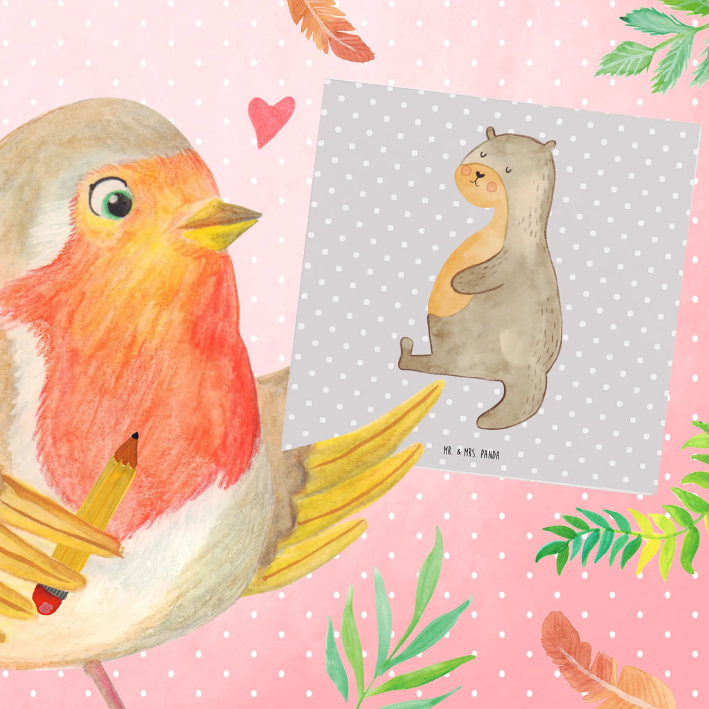 Deluxe Card otter Belly Geburtstagskarte, Glückwunschkarte, Karte, Grußkarte, Klappkarte, Hochzeitskarte, Hochwertige Grußkarte, Hochwertige Klappkarte, Einladungskarte, Otter, Fischotter, Seeotter, Otter Seeotter See Otter