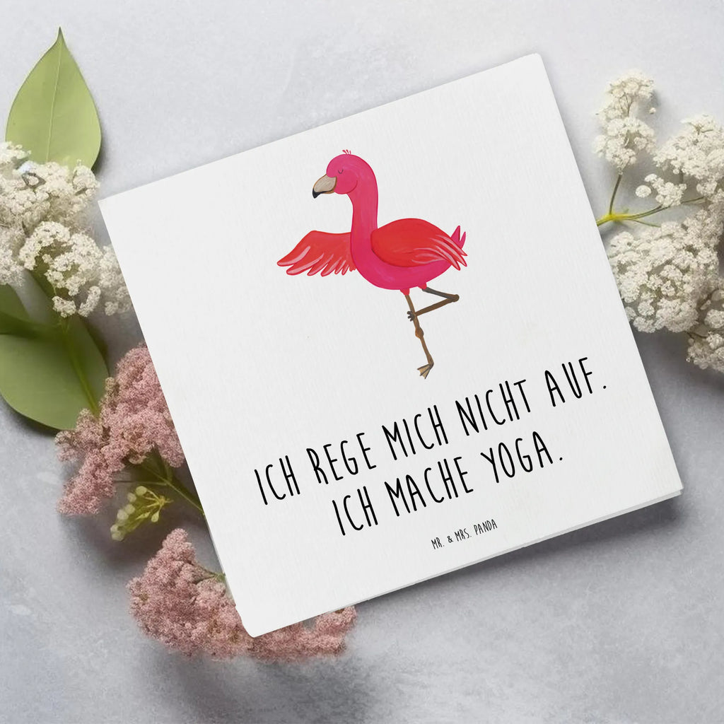 Deluxe Card flamingo yoga Grußkarte, Hochwertige Grußkarte, Klappkarte, Karte, Hochwertige Klappkarte, Geburtstagskarte, Hochzeitskarte, Glückwunschkarte, Einladungskarte, Flamingo, Vogel, Aufregen, Yoga, Ärger, Tiefenentspannung, Entspannung, Yoga-Übung, Achtsamkeit, Namaste