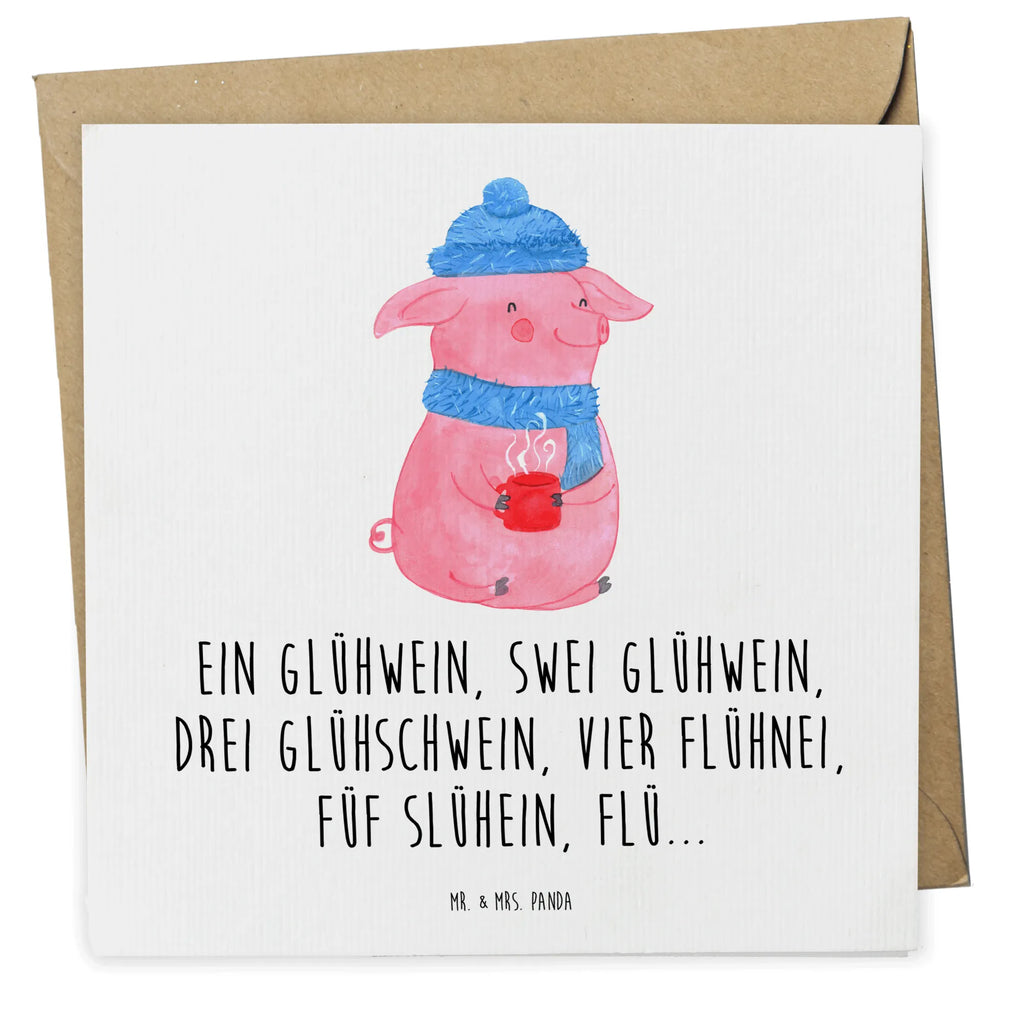Deluxe Card piggy Mulled wine Geburtstagskarte, Glückwunschkarte, Hochwertige Klappkarte, Einladungskarte, Klappkarte, Grußkarte, Hochzeitskarte, Karte, Hochwertige Grußkarte, Winter, Weihnachten, Weihnachtsdeko, Nikolaus, Advent, Heiligabend, Wintermotiv, Betrunken, Glühwein, Weihnachtsmarkt, Spruch