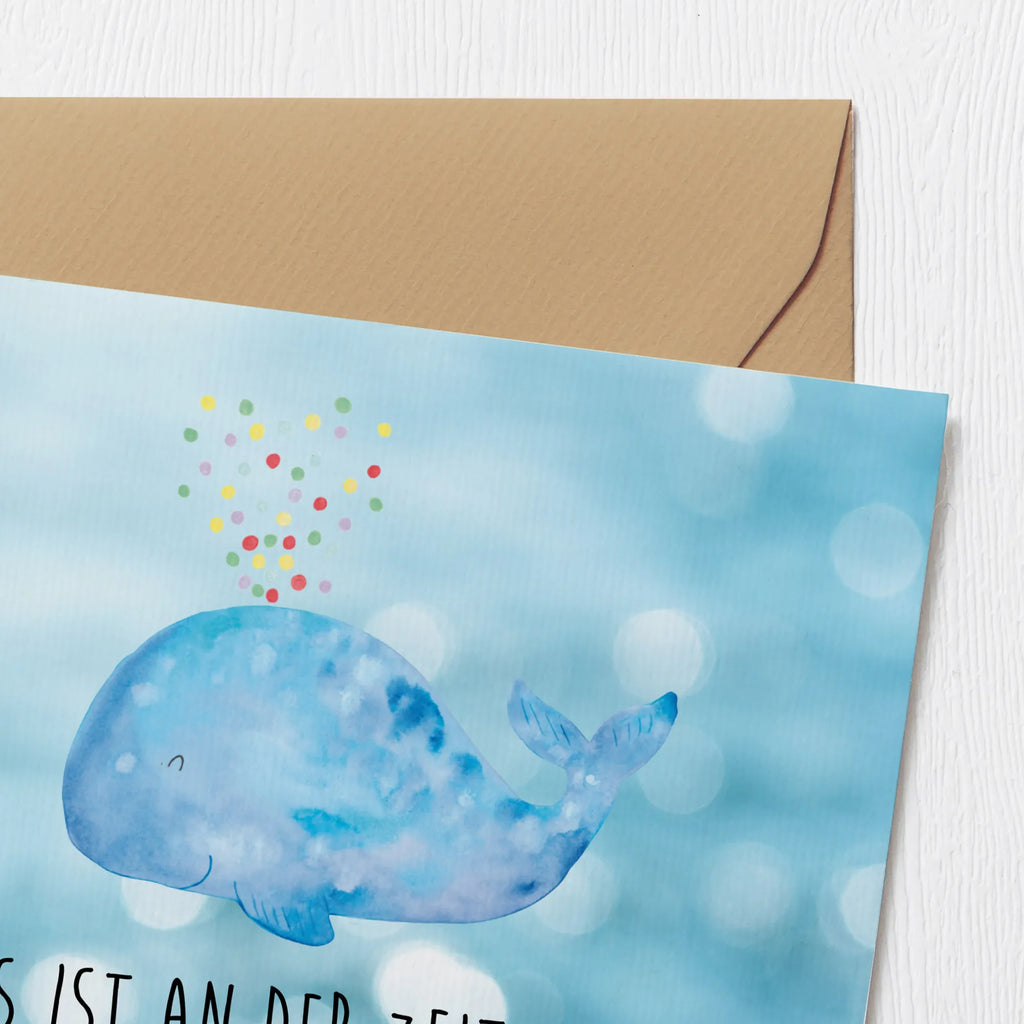 Deluxe Card whale confetti Geburtstagskarte, Karte, Hochwertige Grußkarte, Glückwunschkarte, Hochwertige Klappkarte, Hochzeitskarte, Grußkarte, Einladungskarte, Klappkarte, Meerestiere, Meer, Urlaub, Neustart, Diät, Konfetti, Wal, Trennung, Geburtstag, Motivation, Abnehmen, Neuanfang, Lebensabschnitt, Wale