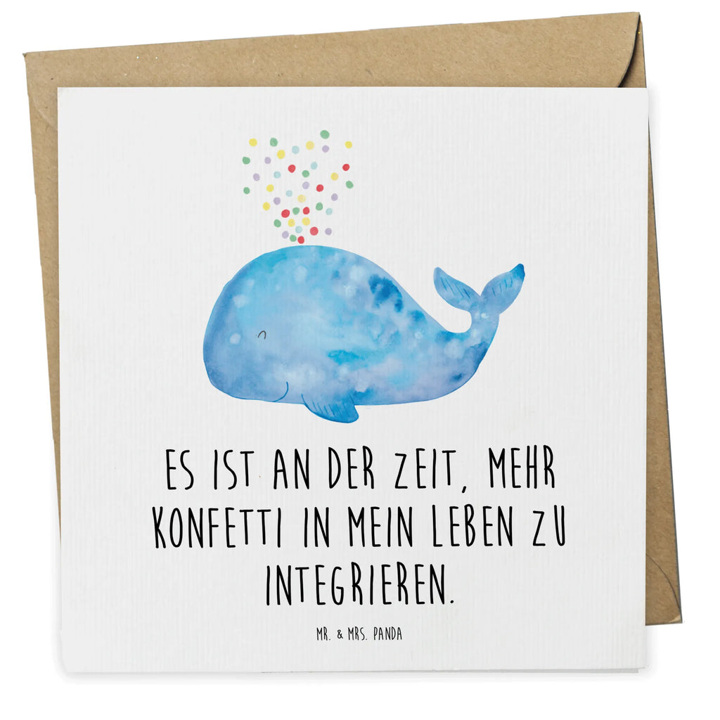 Deluxe Card whale confetti Geburtstagskarte, Karte, Hochwertige Grußkarte, Glückwunschkarte, Hochwertige Klappkarte, Hochzeitskarte, Grußkarte, Einladungskarte, Klappkarte, Meerestiere, Meer, Urlaub, Neustart, Diät, Konfetti, Wal, Trennung, Geburtstag, Motivation, Abnehmen, Neuanfang, Lebensabschnitt, Wale