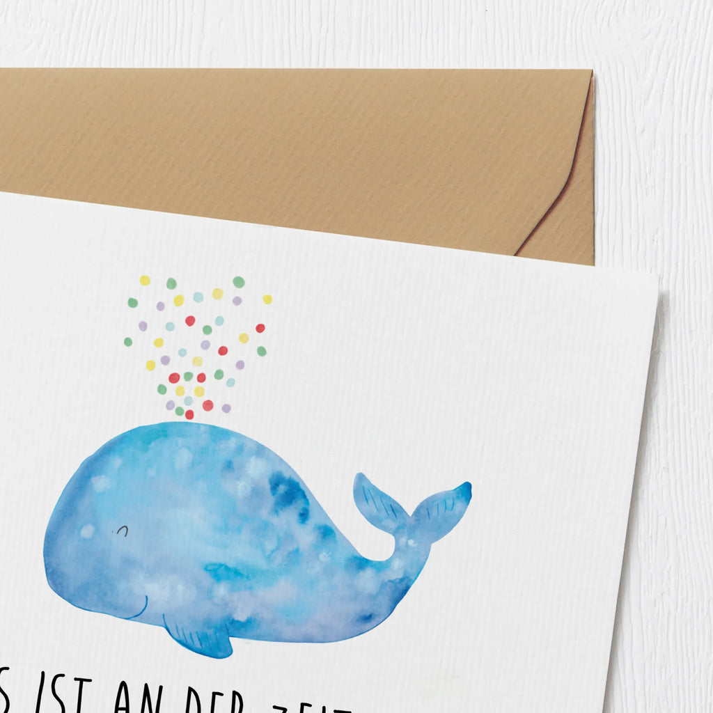 Deluxe Card whale confetti Geburtstagskarte, Karte, Hochwertige Grußkarte, Glückwunschkarte, Hochwertige Klappkarte, Hochzeitskarte, Grußkarte, Einladungskarte, Klappkarte, Meerestiere, Meer, Urlaub, Neustart, Diät, Konfetti, Wal, Trennung, Geburtstag, Motivation, Abnehmen, Neuanfang, Lebensabschnitt, Wale