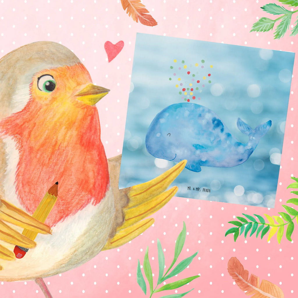 Deluxe Card whale confetti Geburtstagskarte, Karte, Hochwertige Grußkarte, Glückwunschkarte, Hochwertige Klappkarte, Hochzeitskarte, Grußkarte, Einladungskarte, Klappkarte, Meerestiere, Meer, Urlaub, Neustart, Diät, Konfetti, Wal, Trennung, Geburtstag, Motivation, Abnehmen, Neuanfang, Lebensabschnitt, Wale