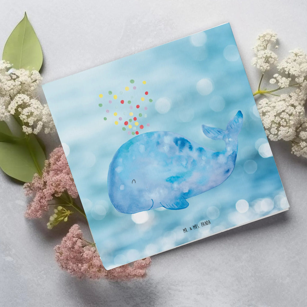 Deluxe Card whale confetti Geburtstagskarte, Karte, Hochwertige Grußkarte, Glückwunschkarte, Hochwertige Klappkarte, Hochzeitskarte, Grußkarte, Einladungskarte, Klappkarte, Meerestiere, Meer, Urlaub, Neustart, Diät, Konfetti, Wal, Trennung, Geburtstag, Motivation, Abnehmen, Neuanfang, Lebensabschnitt, Wale