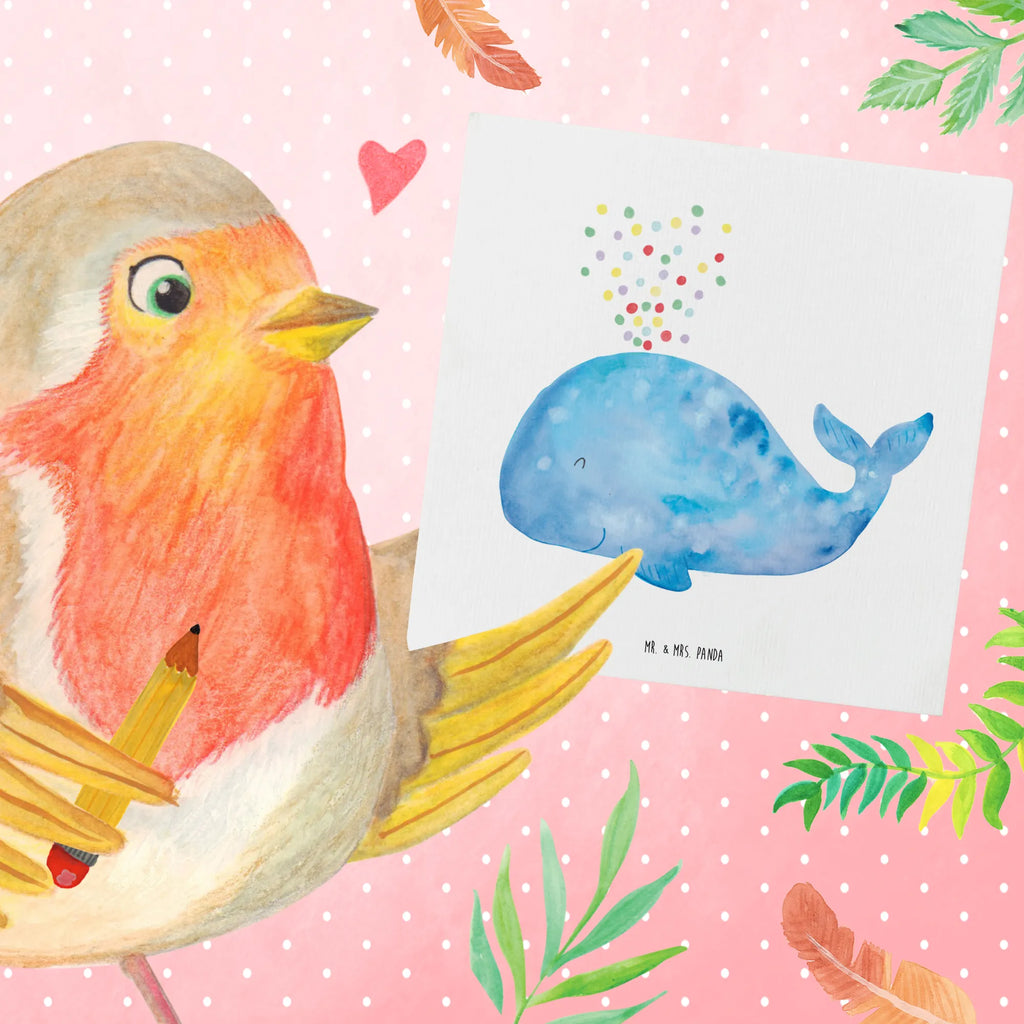 Deluxe Card whale confetti Geburtstagskarte, Karte, Hochwertige Grußkarte, Glückwunschkarte, Hochwertige Klappkarte, Hochzeitskarte, Grußkarte, Einladungskarte, Klappkarte, Meerestiere, Meer, Urlaub, Neustart, Diät, Konfetti, Wal, Trennung, Geburtstag, Motivation, Abnehmen, Neuanfang, Lebensabschnitt, Wale