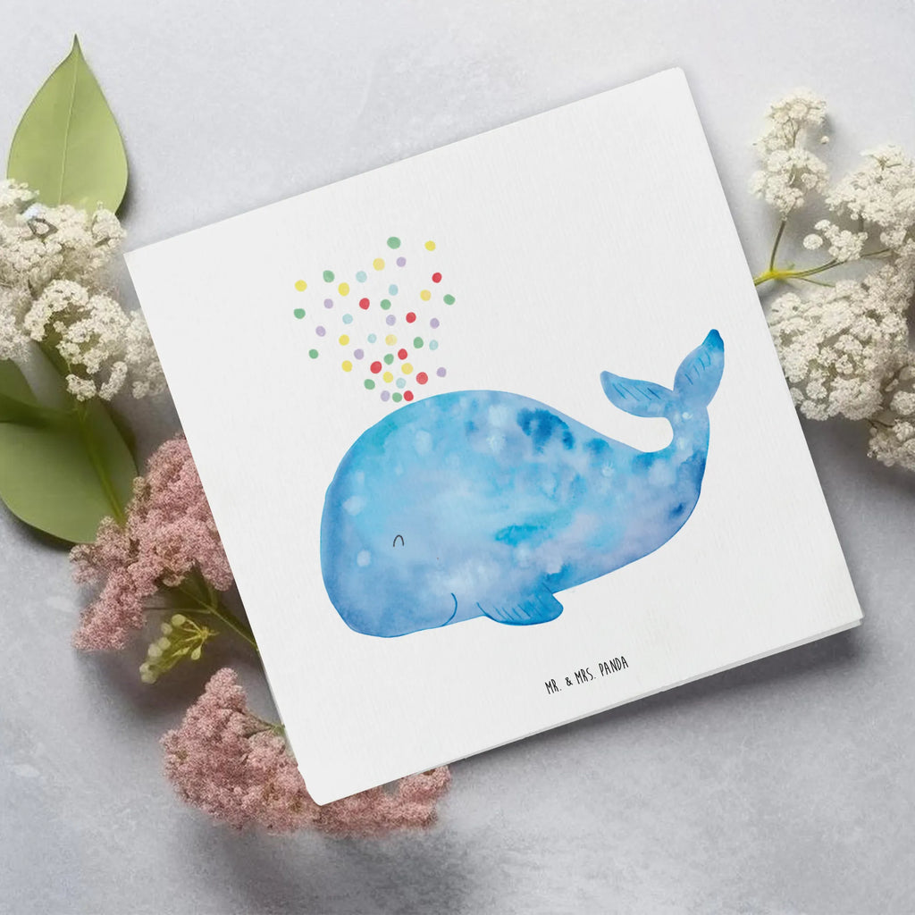 Deluxe Card whale confetti Geburtstagskarte, Karte, Hochwertige Grußkarte, Glückwunschkarte, Hochwertige Klappkarte, Hochzeitskarte, Grußkarte, Einladungskarte, Klappkarte, Meerestiere, Meer, Urlaub, Neustart, Diät, Konfetti, Wal, Trennung, Geburtstag, Motivation, Abnehmen, Neuanfang, Lebensabschnitt, Wale
