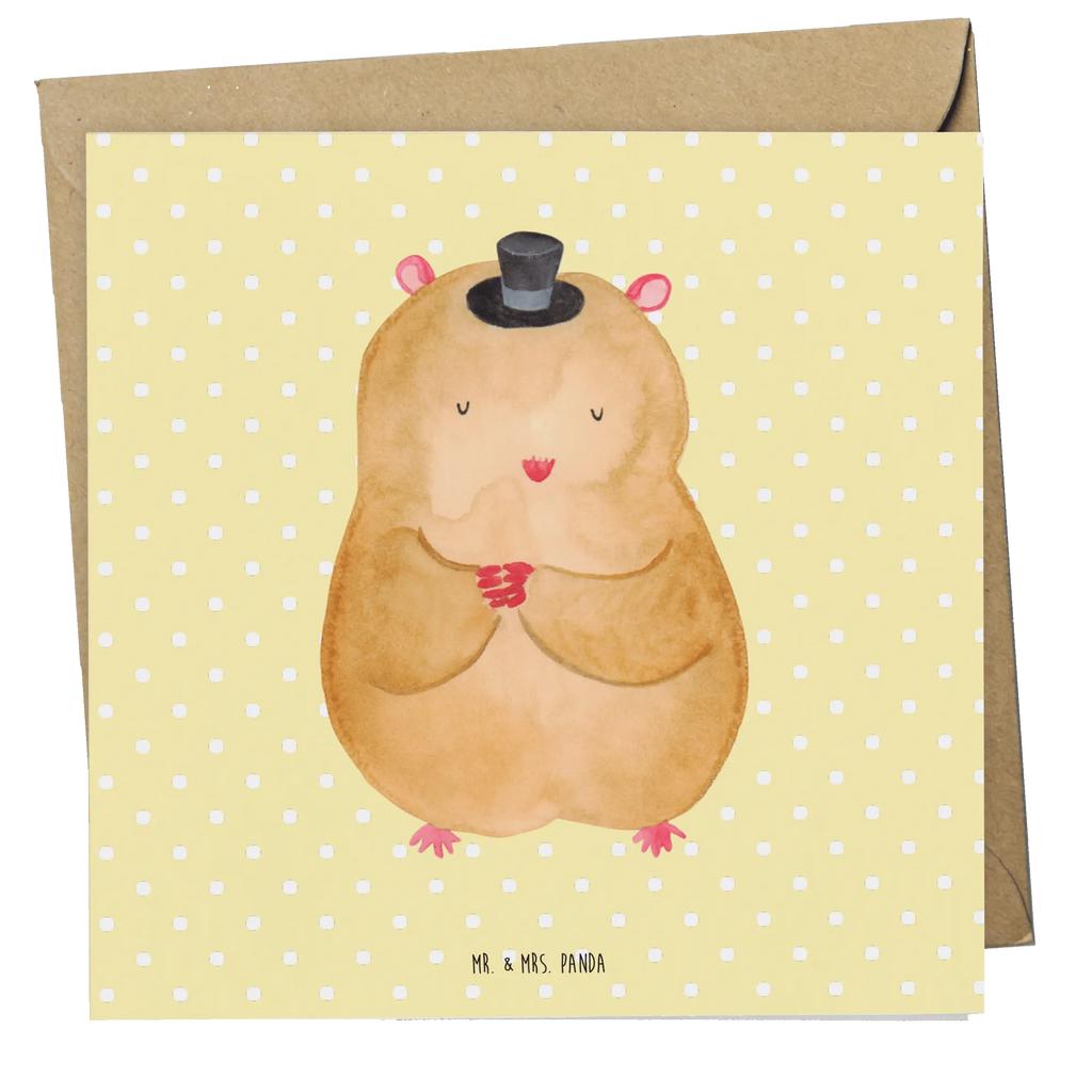 Karta Deluxe Chomik kapelusz Hochwertige Klappkarte, Karte, Hochzeitskarte, Grußkarte, Hochwertige Grußkarte, Klappkarte, Einladungskarte, Geburtstagskarte, Glückwunschkarte, Tiermotive, Gute Laune, lustige Sprüche, Tiere, Zauberer, Hamster, Zwerghamster, Hut, Zylinder, Magier