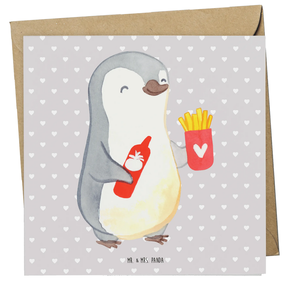 Deluxe Karte Pinguin Pommes Grußkarte, Karte, Glückwunschkarte, Einladungskarte, Geburtstagskarte, Hochwertige Grußkarte, Klappkarte, Hochwertige Klappkarte, Hochzeitskarte, Liebe, Partner, Freund, Freundin, Ehemann, Ehefrau, Heiraten, Verlobung, Heiratsantrag, Liebesgeschenk, Jahrestag, Hocheitstag, Geschenk für Frauen, für Ehemann, Valentinstag, Mitbringsel, Geschenk für Freundin, Hochzeitstag, für Männer, Liebesbeweis, Geschenk für Partner