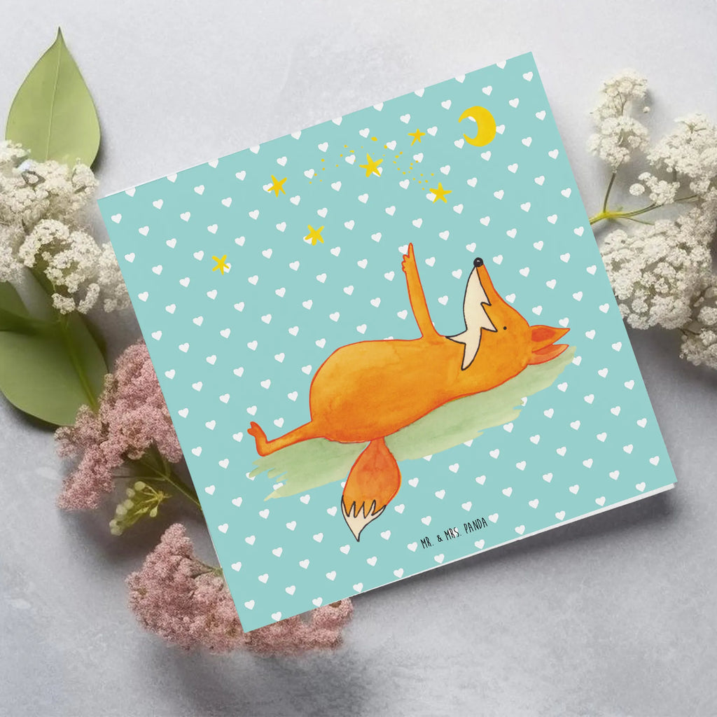 Deluxe Karte Fuchs Sterne Hochwertige Grußkarte, Karte, Geburtstagskarte, Einladungskarte, Hochwertige Klappkarte, Grußkarte, Glückwunschkarte, Hochzeitskarte, Klappkarte, Fuchs, Romantik, Spruch schön, Always Look on the Bright Side of Life, tröstende Worte, Spruch positiv, Füchse