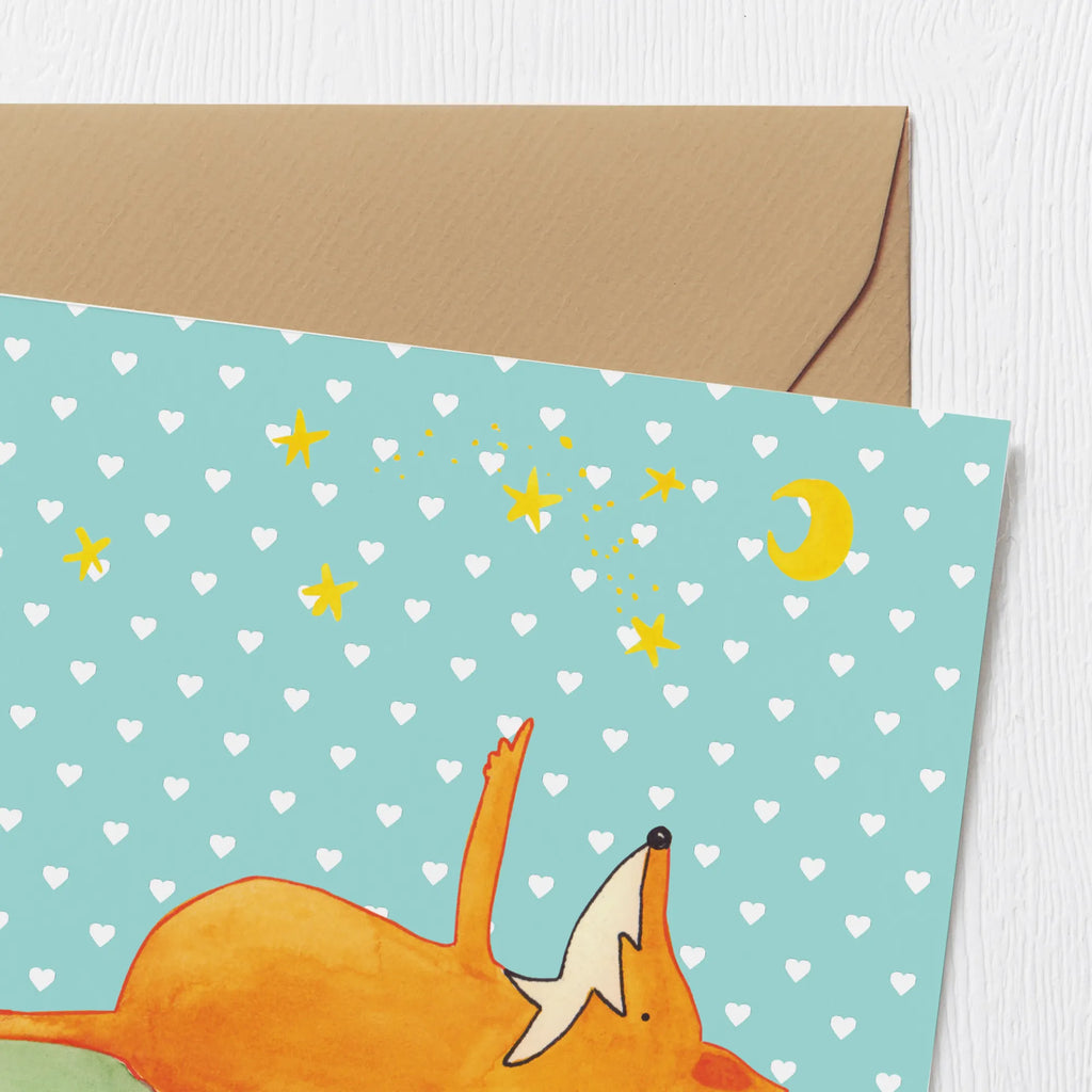 Deluxe Karte Fuchs Sterne Hochwertige Grußkarte, Karte, Geburtstagskarte, Einladungskarte, Hochwertige Klappkarte, Grußkarte, Glückwunschkarte, Hochzeitskarte, Klappkarte, Fuchs, Romantik, Spruch schön, Always Look on the Bright Side of Life, tröstende Worte, Spruch positiv, Füchse