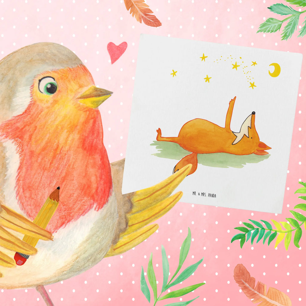 Deluxe Karte Fuchs Sterne Hochwertige Grußkarte, Karte, Geburtstagskarte, Einladungskarte, Hochwertige Klappkarte, Grußkarte, Glückwunschkarte, Hochzeitskarte, Klappkarte, Fuchs, Romantik, Spruch schön, Always Look on the Bright Side of Life, tröstende Worte, Spruch positiv, Füchse