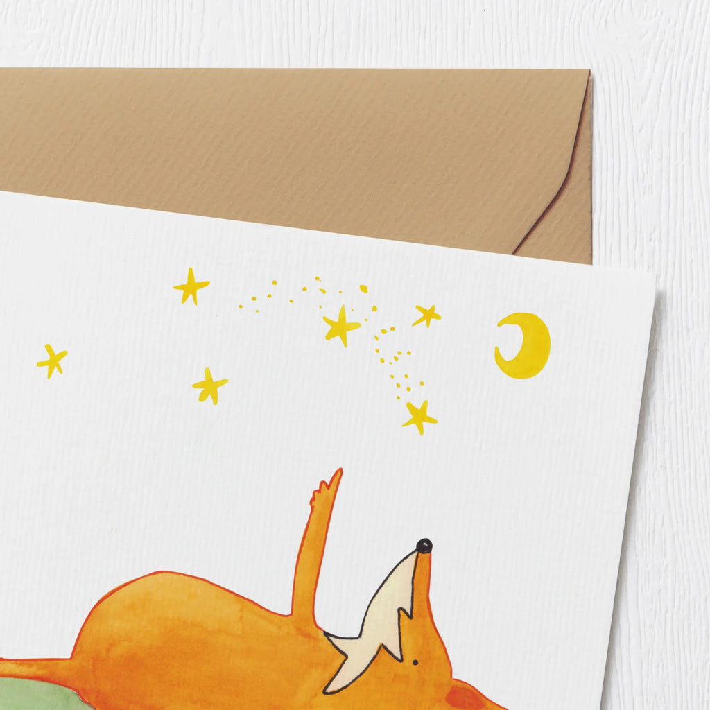 Deluxe Karte Fuchs Sterne Hochwertige Grußkarte, Karte, Geburtstagskarte, Einladungskarte, Hochwertige Klappkarte, Grußkarte, Glückwunschkarte, Hochzeitskarte, Klappkarte, Fuchs, Romantik, Spruch schön, Always Look on the Bright Side of Life, tröstende Worte, Spruch positiv, Füchse