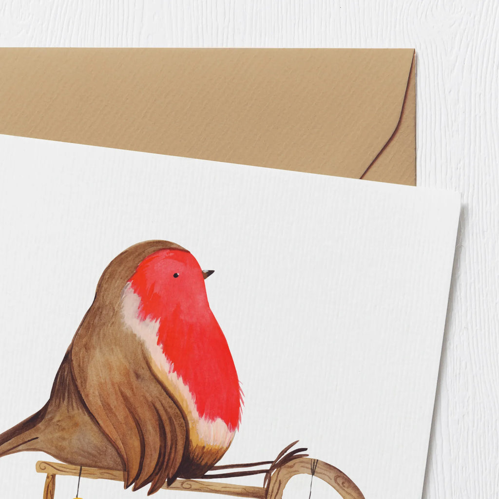 Deluxe Karte Rotkehlchen Schlitten Geburtstagskarte, Hochwertige Grußkarte, Grußkarte, Karte, Einladungskarte, Hochwertige Klappkarte, Glückwunschkarte, Klappkarte, Hochzeitskarte, Winter, Weihnachten, Weihnachtsdeko, Nikolaus, Advent, Heiligabend, Wintermotiv, Vogel, Schlitten