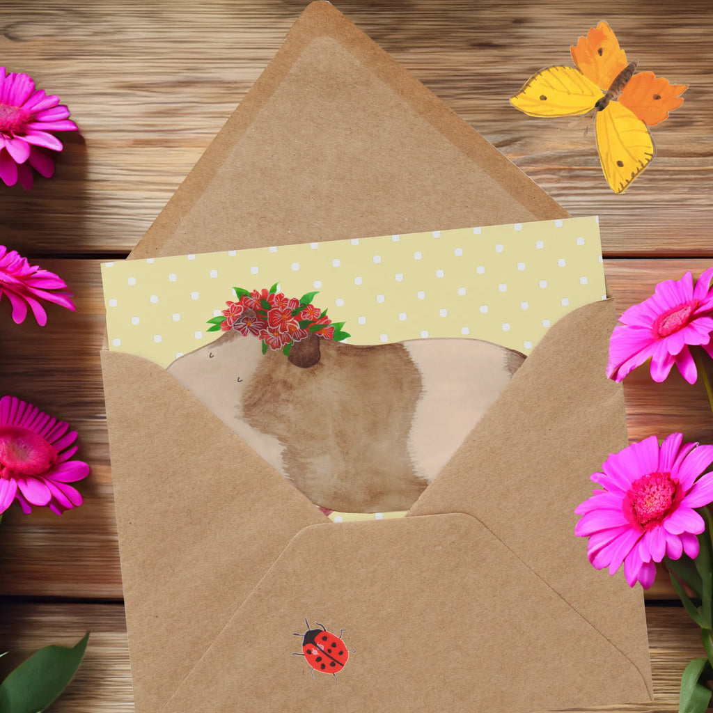 Deluxe Card Guinea pig wisdom Hochwertige Klappkarte, Hochzeitskarte, Karte, Klappkarte, Geburtstagskarte, Grußkarte, Einladungskarte, Glückwunschkarte, Hochwertige Grußkarte, Tiermotive, Gute Laune, lustige Sprüche, Tiere, Wunderland, Realität, Meerschweinchen, Meeries, Spruch, Meerie, Wunder, Weisheit, Blumenkind, Motivation