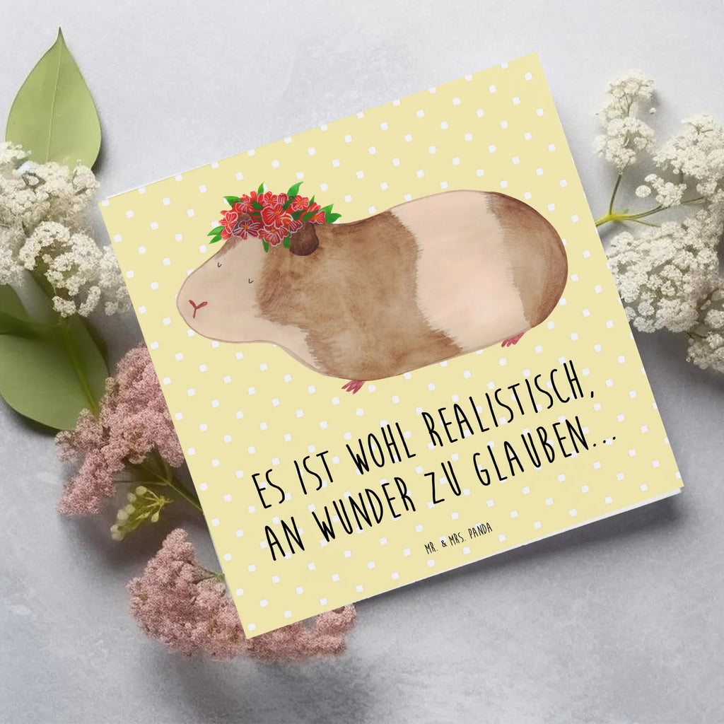 Deluxe Card Guinea pig wisdom Hochwertige Klappkarte, Hochzeitskarte, Karte, Klappkarte, Geburtstagskarte, Grußkarte, Einladungskarte, Glückwunschkarte, Hochwertige Grußkarte, Tiermotive, Gute Laune, lustige Sprüche, Tiere, Wunderland, Realität, Meerschweinchen, Meeries, Spruch, Meerie, Wunder, Weisheit, Blumenkind, Motivation