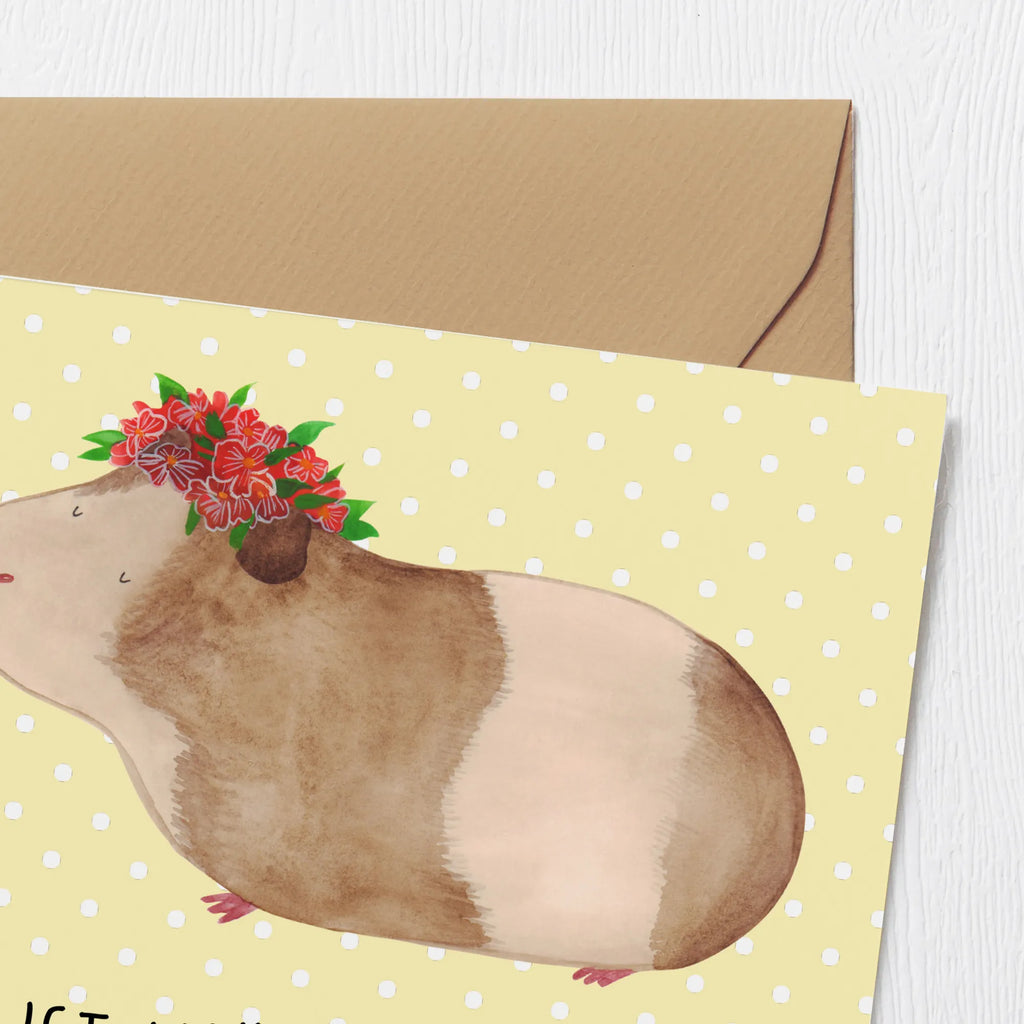 Deluxe Card Guinea pig wisdom Hochwertige Klappkarte, Hochzeitskarte, Karte, Klappkarte, Geburtstagskarte, Grußkarte, Einladungskarte, Glückwunschkarte, Hochwertige Grußkarte, Tiermotive, Gute Laune, lustige Sprüche, Tiere, Wunderland, Realität, Meerschweinchen, Meeries, Spruch, Meerie, Wunder, Weisheit, Blumenkind, Motivation