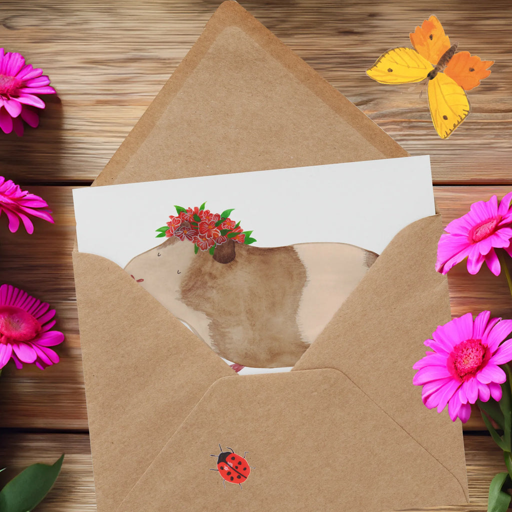 Deluxe Card Guinea pig wisdom Hochwertige Klappkarte, Hochzeitskarte, Karte, Klappkarte, Geburtstagskarte, Grußkarte, Einladungskarte, Glückwunschkarte, Hochwertige Grußkarte, Tiermotive, Gute Laune, lustige Sprüche, Tiere, Wunderland, Realität, Meerschweinchen, Meeries, Spruch, Meerie, Wunder, Weisheit, Blumenkind, Motivation