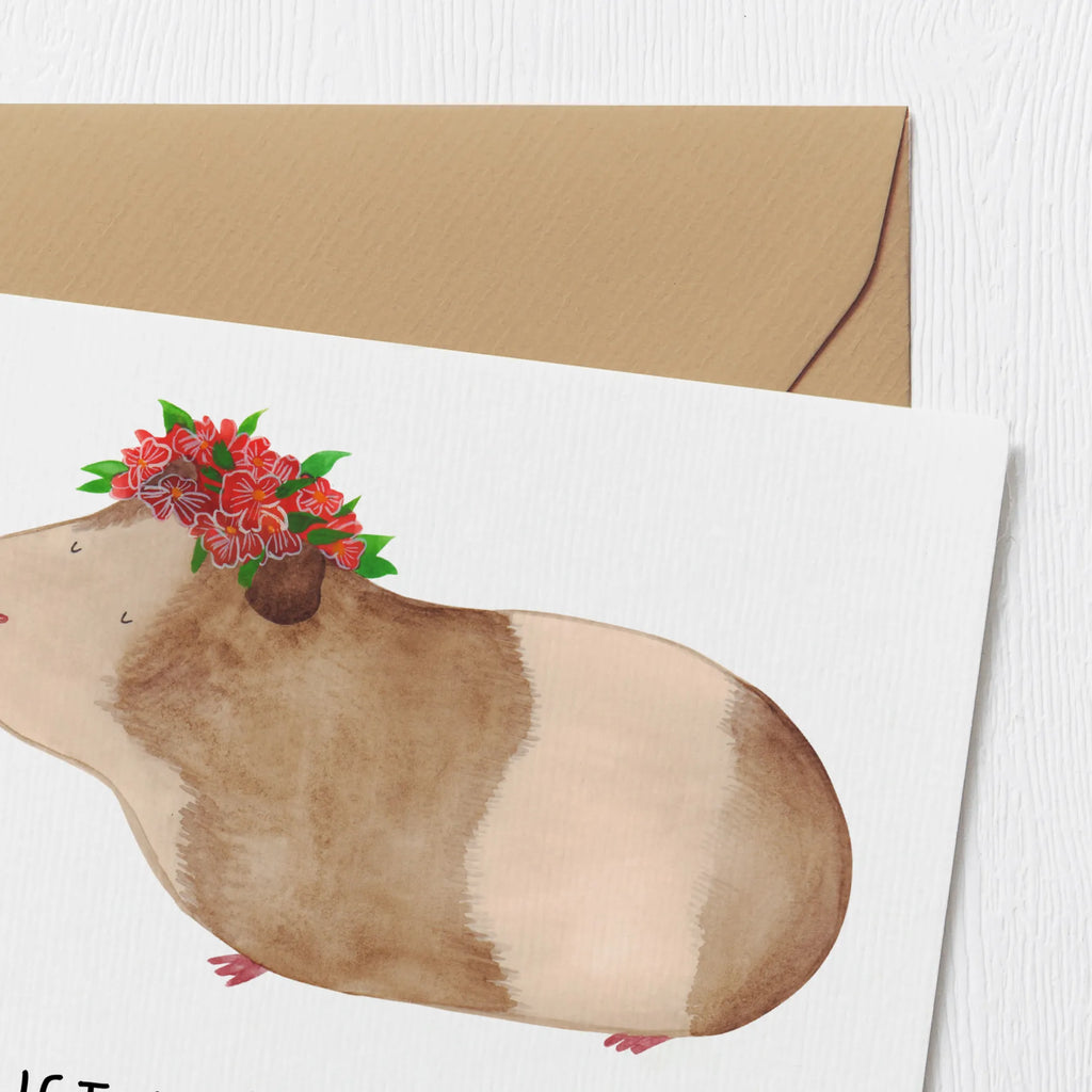 Deluxe Card Guinea pig wisdom Hochwertige Klappkarte, Hochzeitskarte, Karte, Klappkarte, Geburtstagskarte, Grußkarte, Einladungskarte, Glückwunschkarte, Hochwertige Grußkarte, Tiermotive, Gute Laune, lustige Sprüche, Tiere, Wunderland, Realität, Meerschweinchen, Meeries, Spruch, Meerie, Wunder, Weisheit, Blumenkind, Motivation