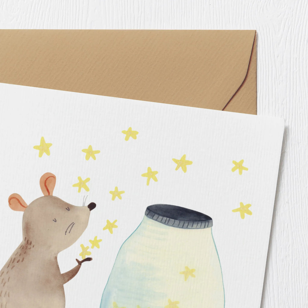 Deluxe Karte Maus Sterne Hochzeitskarte, Hochwertige Klappkarte, Grußkarte, Geburtstagskarte, Karte, Klappkarte, Einladungskarte, Hochwertige Grußkarte, Glückwunschkarte, Tiermotive, Gute Laune, lustige Sprüche, Tiere, erstes Kind, Schwangerschaft, Wunsch, Träume, Sterne, Kind, Kindergeburtstag, Maus, Geburtstag, Taufgeschenk, Taufe, Hoffnung, Geburt