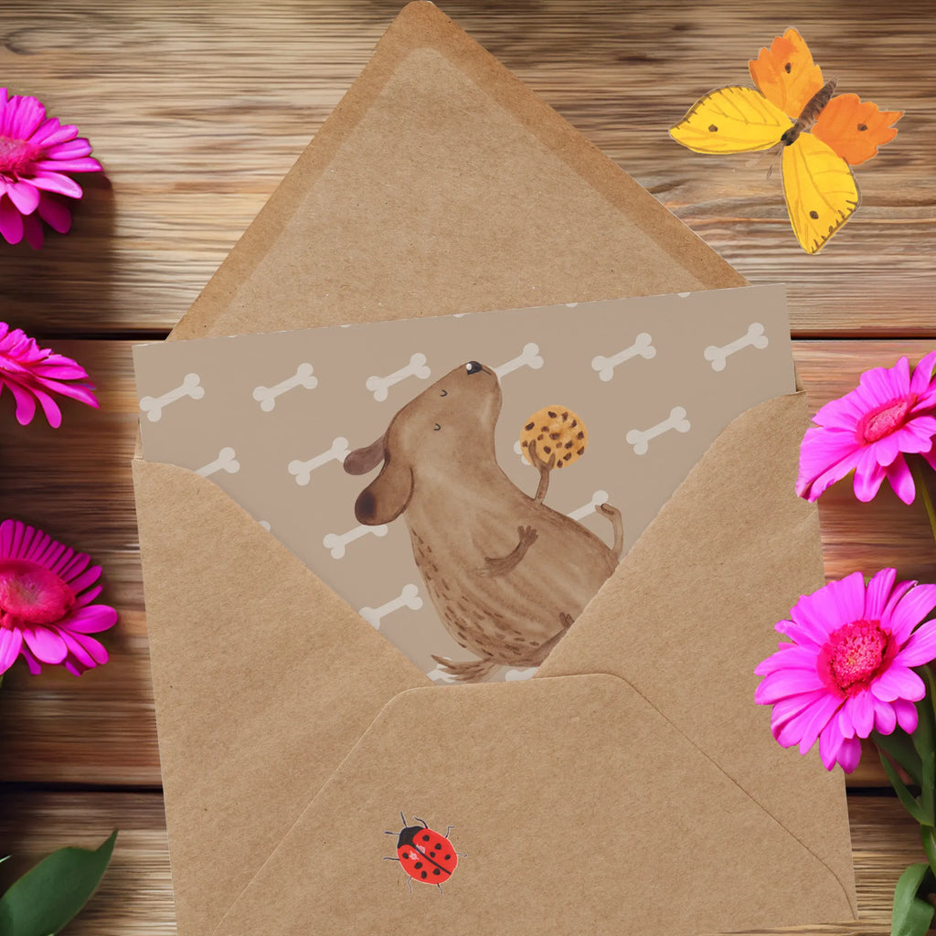 Deluxe Card Dog biscuit Hochwertige Grußkarte, Karte, Glückwunschkarte, Hochzeitskarte, Klappkarte, Grußkarte, Geburtstagskarte, Einladungskarte, Hochwertige Klappkarte, Hund, Hundemotiv, Haustier, Hunderasse, Tierliebhaber, Hundebesitzer, Sprüche, Hundesnacks, Leckerli, Hundeleckerli, Hundekekse