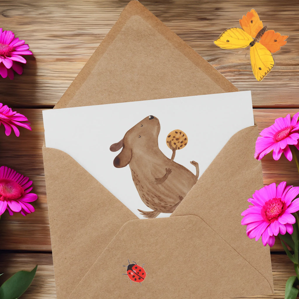 Deluxe Card Dog biscuit Hochwertige Grußkarte, Karte, Glückwunschkarte, Hochzeitskarte, Klappkarte, Grußkarte, Geburtstagskarte, Einladungskarte, Hochwertige Klappkarte, Hund, Hundemotiv, Haustier, Hunderasse, Tierliebhaber, Hundebesitzer, Sprüche, Hundesnacks, Leckerli, Hundeleckerli, Hundekekse