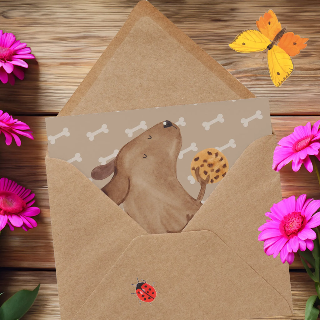 Deluxe Card Dog biscuit Hochwertige Grußkarte, Karte, Glückwunschkarte, Hochzeitskarte, Klappkarte, Grußkarte, Geburtstagskarte, Einladungskarte, Hochwertige Klappkarte, Hund, Hundemotiv, Haustier, Hunderasse, Tierliebhaber, Hundebesitzer, Sprüche, Hundesnacks, Leckerli, Hundeleckerli, Hundekekse
