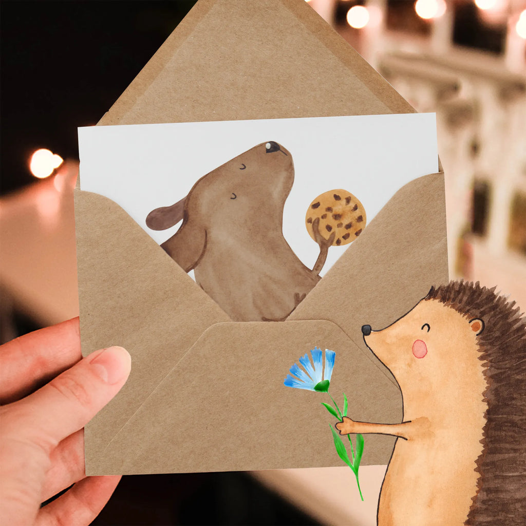 Deluxe Card Dog biscuit Hochwertige Grußkarte, Karte, Glückwunschkarte, Hochzeitskarte, Klappkarte, Grußkarte, Geburtstagskarte, Einladungskarte, Hochwertige Klappkarte, Hund, Hundemotiv, Haustier, Hunderasse, Tierliebhaber, Hundebesitzer, Sprüche, Hundesnacks, Leckerli, Hundeleckerli, Hundekekse