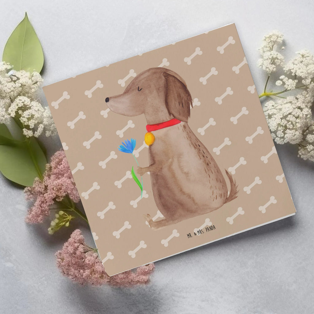 Deluxe Card Dog flower Hochwertige Klappkarte, Karte, Grußkarte, Klappkarte, Glückwunschkarte, Hochwertige Grußkarte, Geburtstagskarte, Einladungskarte, Hochzeitskarte, Hund, Hundemotiv, Haustier, Hunderasse, Tierliebhaber, Hundebesitzer, Sprüche, Frauchen, Hundeliebe, Hunde