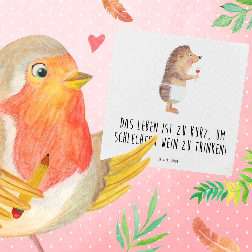 Deluxe Karte Igel Wein Hochwertige Klappkarte, Klappkarte, Glückwunschkarte, Grußkarte, Geburtstagskarte, Karte, Hochzeitskarte, Einladungskarte, Hochwertige Grußkarte, Tiermotive, Gute Laune, lustige Sprüche, Tiere, Igel, Wein trinken, Geschenk Weinliebhaber, Rotwein, Wein Spruch, Weinglas, Wein Deko, Geschenk Weintrinker, Weißwein