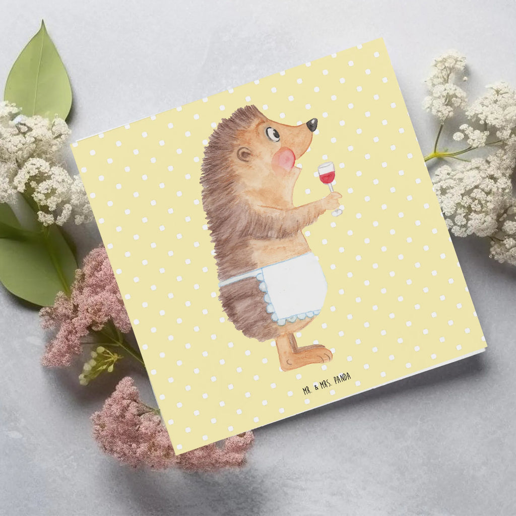 Deluxe Karte Igel Wein Hochwertige Klappkarte, Klappkarte, Glückwunschkarte, Grußkarte, Geburtstagskarte, Karte, Hochzeitskarte, Einladungskarte, Hochwertige Grußkarte, Tiermotive, Gute Laune, lustige Sprüche, Tiere, Igel, Wein trinken, Geschenk Weinliebhaber, Rotwein, Wein Spruch, Weinglas, Wein Deko, Geschenk Weintrinker, Weißwein