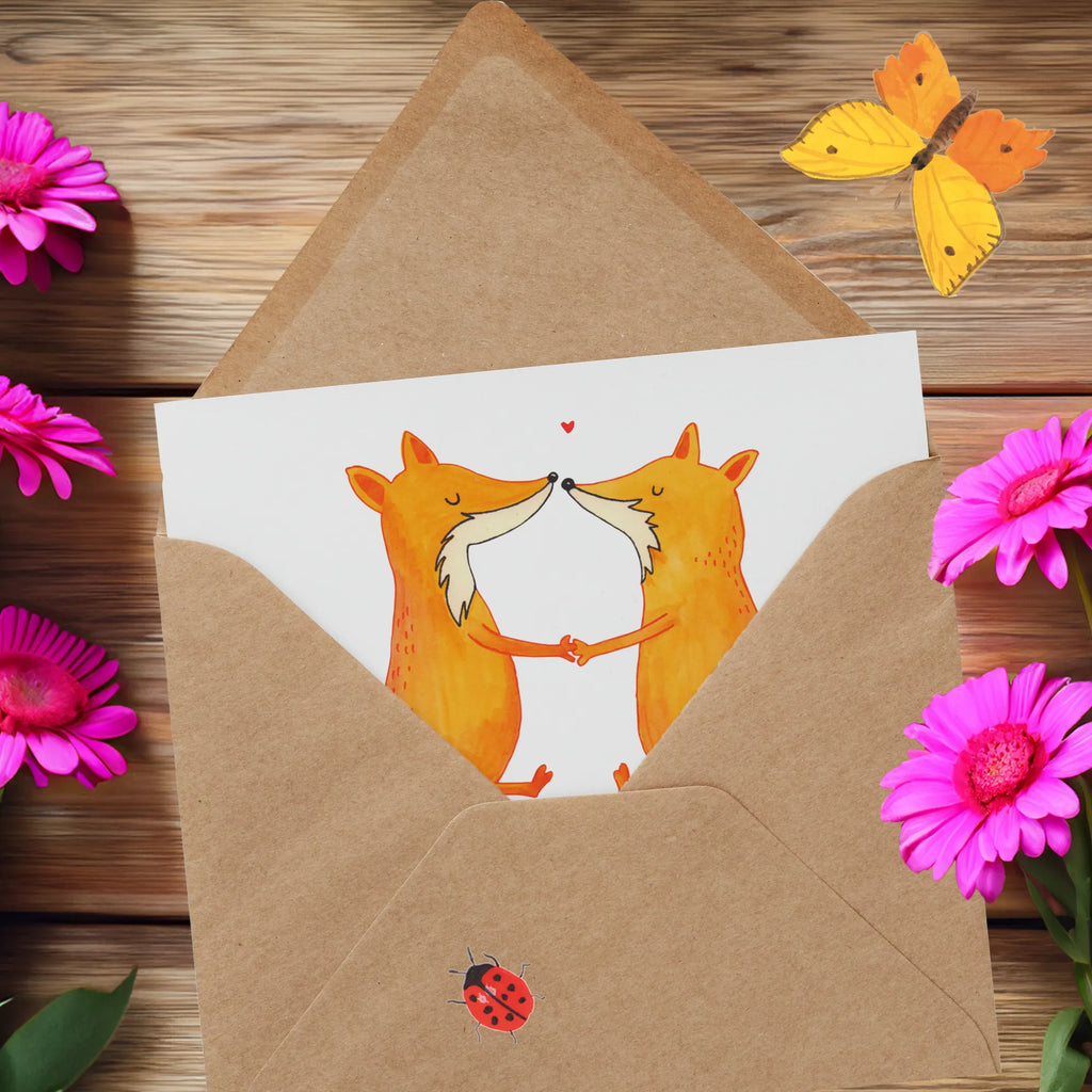 Deluxe Karte Füchse Liebe Klappkarte, Hochzeitskarte, Geburtstagskarte, Einladungskarte, Hochwertige Grußkarte, Glückwunschkarte, Karte, Grußkarte, Hochwertige Klappkarte, Fuchs, Partner, Liebespaar, Ehemann, Ehe, Fox, Paar, Freundin, Liebe, Freund, Ehefrau, Verlobte, Füchse, Liebesbeweis
