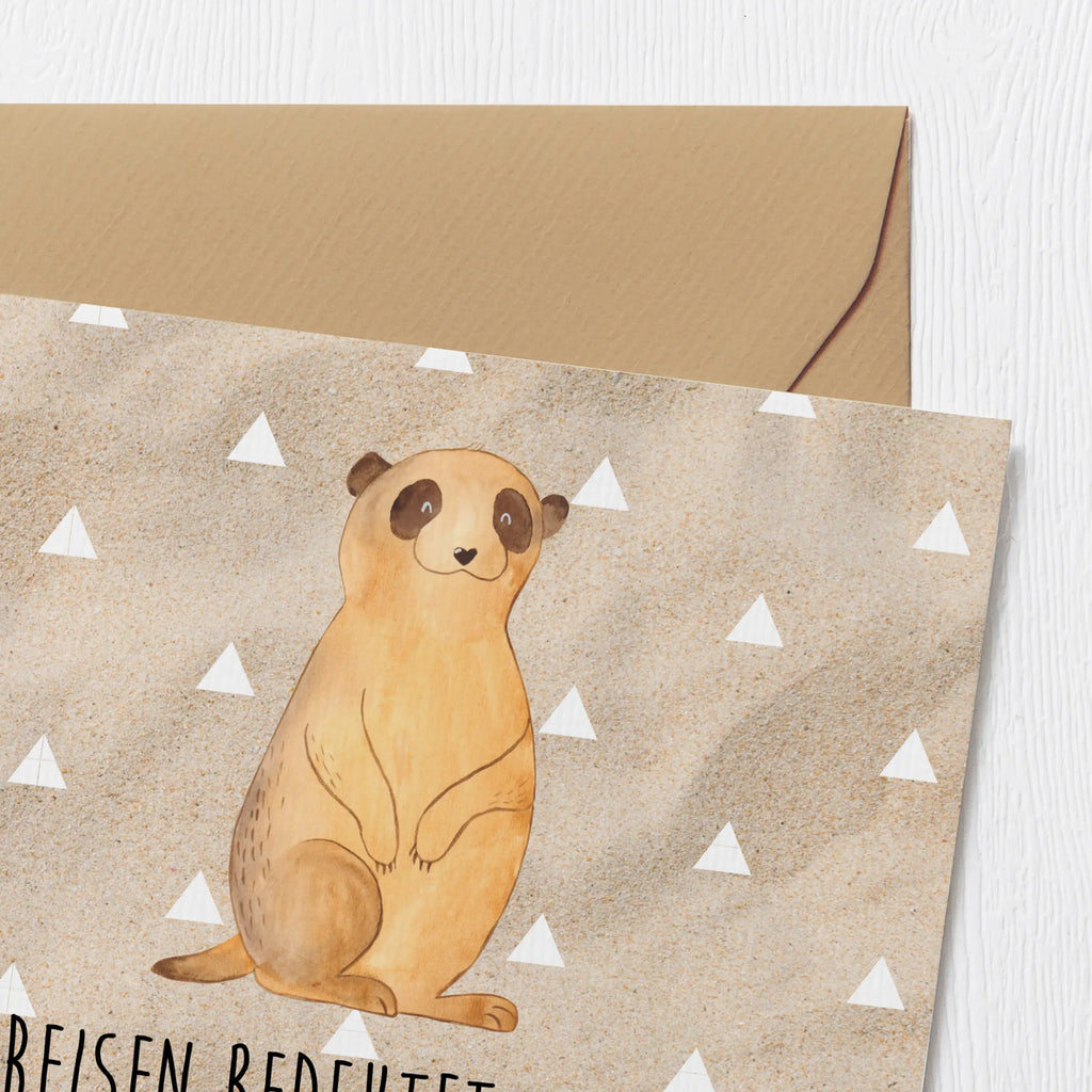 Deluxe Karte Erdmännchen Karte, Geburtstagskarte, Glückwunschkarte, Hochwertige Grußkarte, Klappkarte, Hochwertige Klappkarte, Grußkarte, Hochzeitskarte, Einladungskarte, Afrika, Wildtiere, Weltreise, Afrikareise, Roadtrip, Traveling, Erdmännchen, Spruch, Reisen