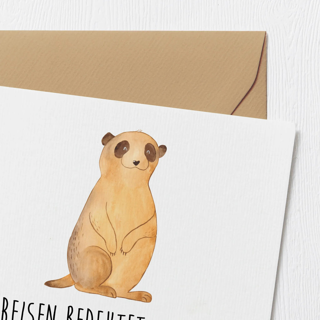 Deluxe Karte Erdmännchen Karte, Geburtstagskarte, Glückwunschkarte, Hochwertige Grußkarte, Klappkarte, Hochwertige Klappkarte, Grußkarte, Hochzeitskarte, Einladungskarte, Afrika, Wildtiere, Weltreise, Afrikareise, Roadtrip, Traveling, Erdmännchen, Spruch, Reisen