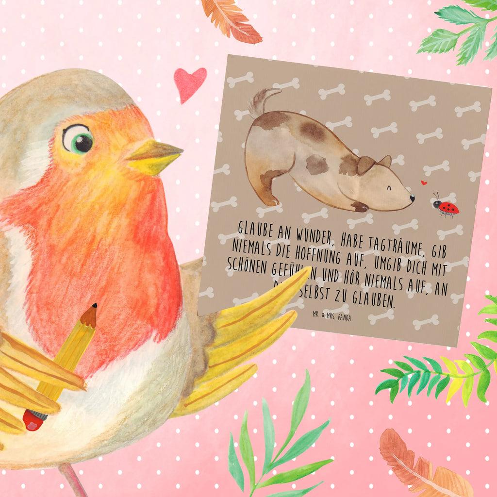 Deluxe Card Dog ladybug Hochzeitskarte, Hochwertige Klappkarte, Hochwertige Grußkarte, Klappkarte, Einladungskarte, Karte, Geburtstagskarte, Glückwunschkarte, Grußkarte, Hund, Hundemotiv, Haustier, Hunderasse, Tierliebhaber, Hundebesitzer, Sprüche, Marienkäfer, Mischlinghund, Hundespruch, Hunde, Mischling