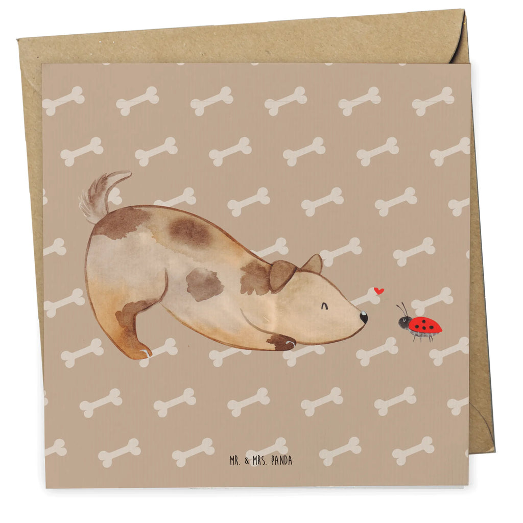 Deluxe Card Dog ladybug Hochzeitskarte, Hochwertige Klappkarte, Hochwertige Grußkarte, Klappkarte, Einladungskarte, Karte, Geburtstagskarte, Glückwunschkarte, Grußkarte, Hund, Hundemotiv, Haustier, Hunderasse, Tierliebhaber, Hundebesitzer, Sprüche, Marienkäfer, Mischlinghund, Hundespruch, Hunde, Mischling