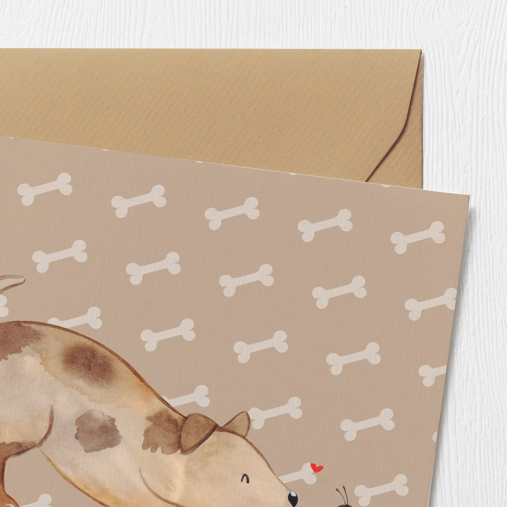 Deluxe Card Dog ladybug Hochzeitskarte, Hochwertige Klappkarte, Hochwertige Grußkarte, Klappkarte, Einladungskarte, Karte, Geburtstagskarte, Glückwunschkarte, Grußkarte, Hund, Hundemotiv, Haustier, Hunderasse, Tierliebhaber, Hundebesitzer, Sprüche, Marienkäfer, Mischlinghund, Hundespruch, Hunde, Mischling