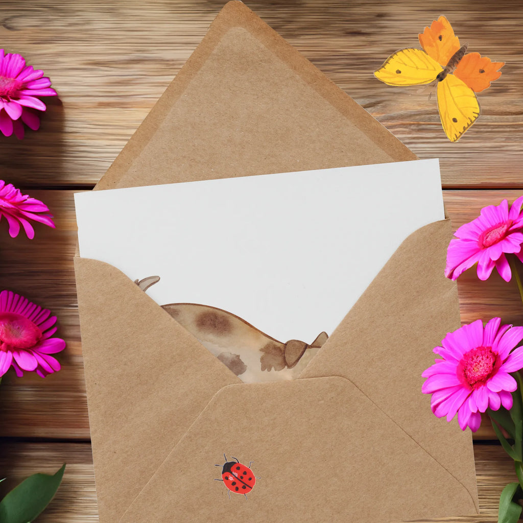 Deluxe Card Dog ladybug Hochzeitskarte, Hochwertige Klappkarte, Hochwertige Grußkarte, Klappkarte, Einladungskarte, Karte, Geburtstagskarte, Glückwunschkarte, Grußkarte, Hund, Hundemotiv, Haustier, Hunderasse, Tierliebhaber, Hundebesitzer, Sprüche, Marienkäfer, Mischlinghund, Hundespruch, Hunde, Mischling