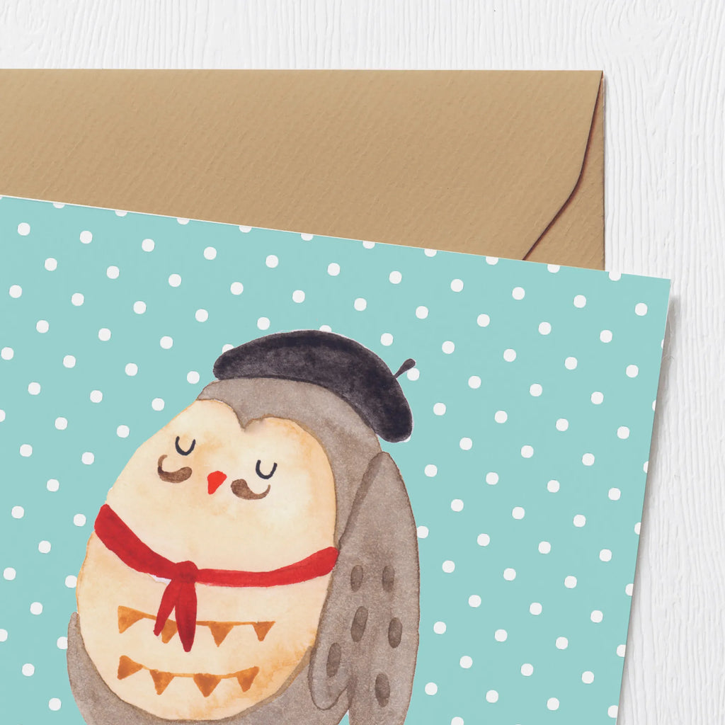 Deluxe Karte Eule Frankreich Karte, Grußkarte, Geburtstagskarte, Glückwunschkarte, Hochwertige Klappkarte, Einladungskarte, Hochzeitskarte, Hochwertige Grußkarte, Klappkarte, Eule, Eulen, das Leben ist schön, hibou, Frankreich, Owl, La vie est belle, Spruch Französisch, Eule Deko, Spruch schön