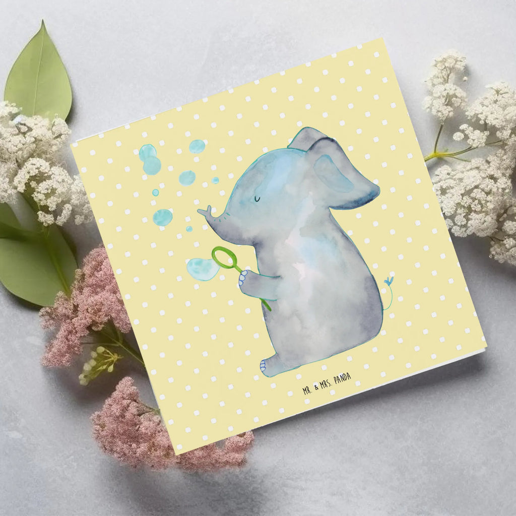 Deluxe Card elephant soap bubbles Geburtstagskarte, Karte, Hochzeitskarte, Grußkarte, Einladungskarte, Klappkarte, Hochwertige Klappkarte, Glückwunschkarte, Hochwertige Grußkarte, Tiermotive, Gute Laune, lustige Sprüche, Tiere, Heimat, Gefühl. Daheim, Liebe, Elefanten, Rüsseltier, Dickhäuter, Liebesspruch, Seifenblasen, Elefant, Liebesbeweis
