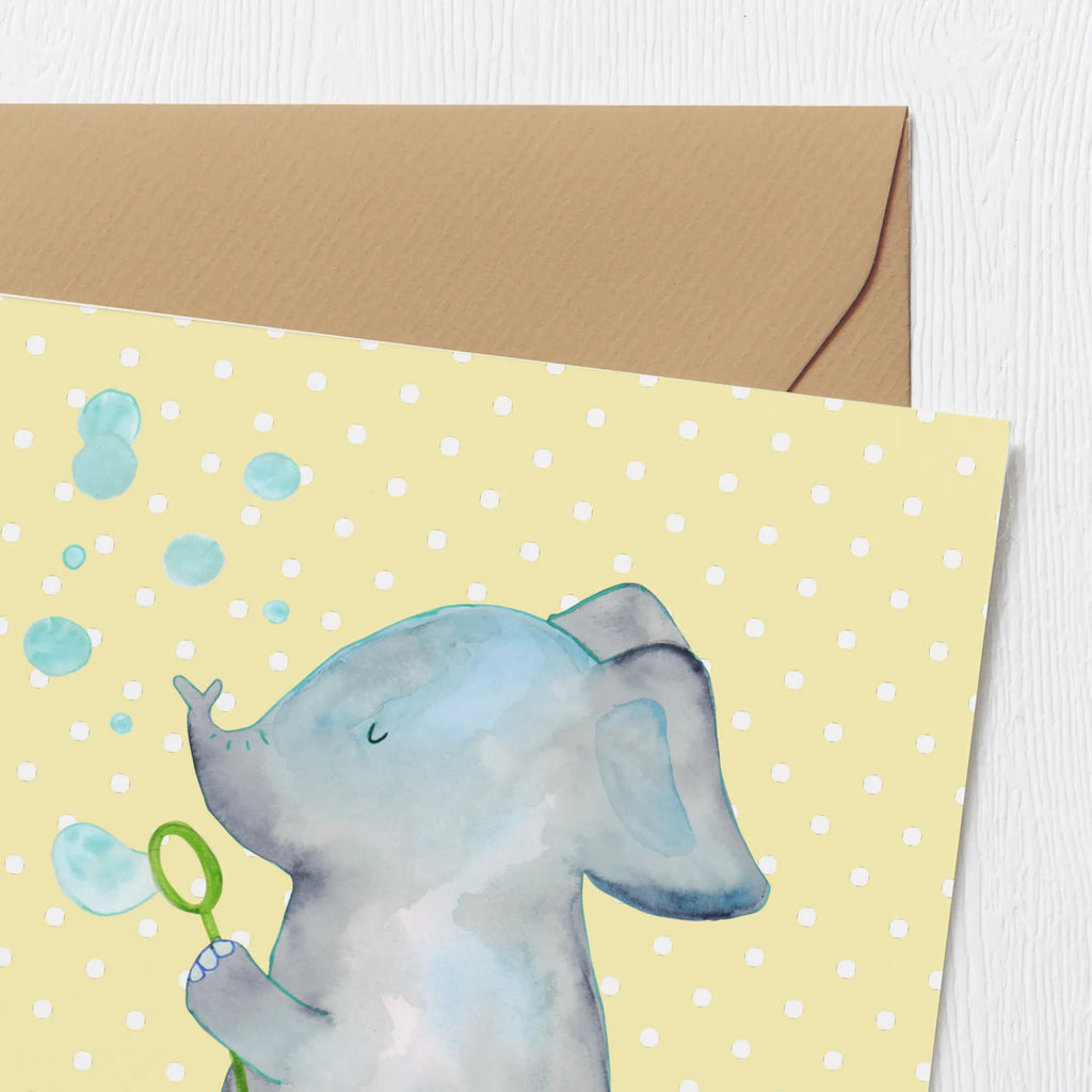 Deluxe Card elephant soap bubbles Geburtstagskarte, Karte, Hochzeitskarte, Grußkarte, Einladungskarte, Klappkarte, Hochwertige Klappkarte, Glückwunschkarte, Hochwertige Grußkarte, Tiermotive, Gute Laune, lustige Sprüche, Tiere, Heimat, Gefühl. Daheim, Liebe, Elefanten, Rüsseltier, Dickhäuter, Liebesspruch, Seifenblasen, Elefant, Liebesbeweis