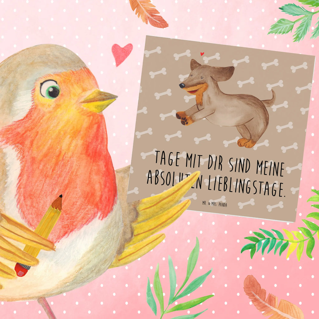 Deluxe Card Dog dachshund Geburtstagskarte, Karte, Einladungskarte, Glückwunschkarte, Grußkarte, Hochzeitskarte, Klappkarte, Hochwertige Grußkarte, Hochwertige Klappkarte, Hund, Hundemotiv, Haustier, Hunderasse, Tierliebhaber, Hundebesitzer, Sprüche, Hunde, Dackel, happy dog, Dachshund